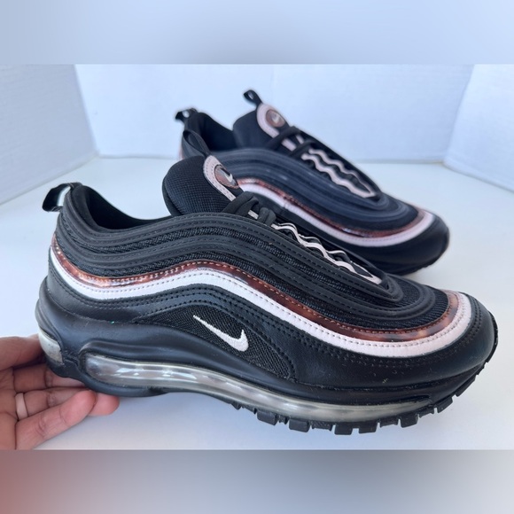 Nike Women’s Air Max 97 "Woodgrain" Black Barely Rose Shoes CU4751-001 Size 7.5 - Picture 1 of 10